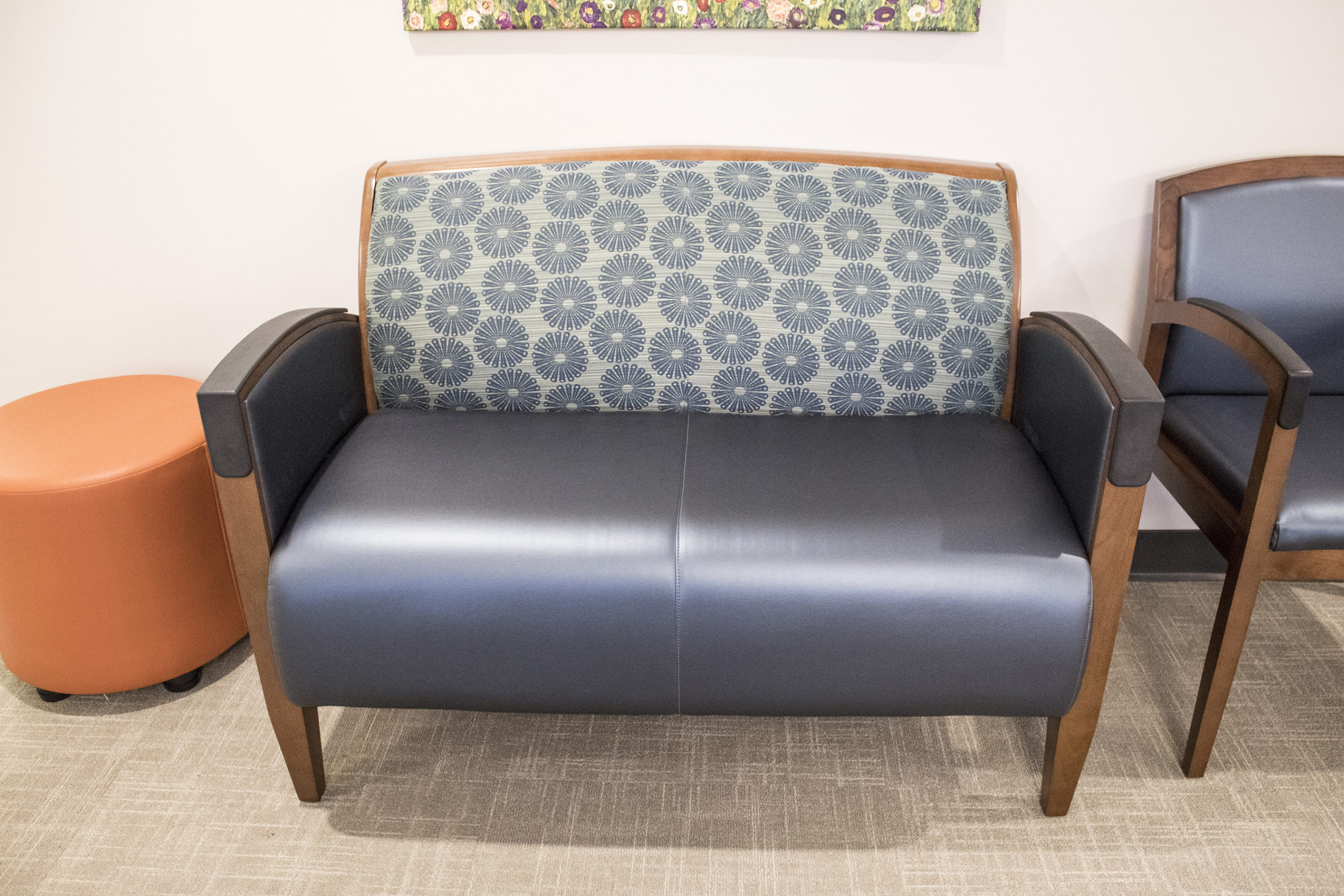 Love Seat in Waiting Room